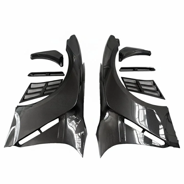 Top Secret Style Wide Carbon Fiber +20mm Half Front Fender – Nissan GT-R R35 (2008–2016) CBA / DBA