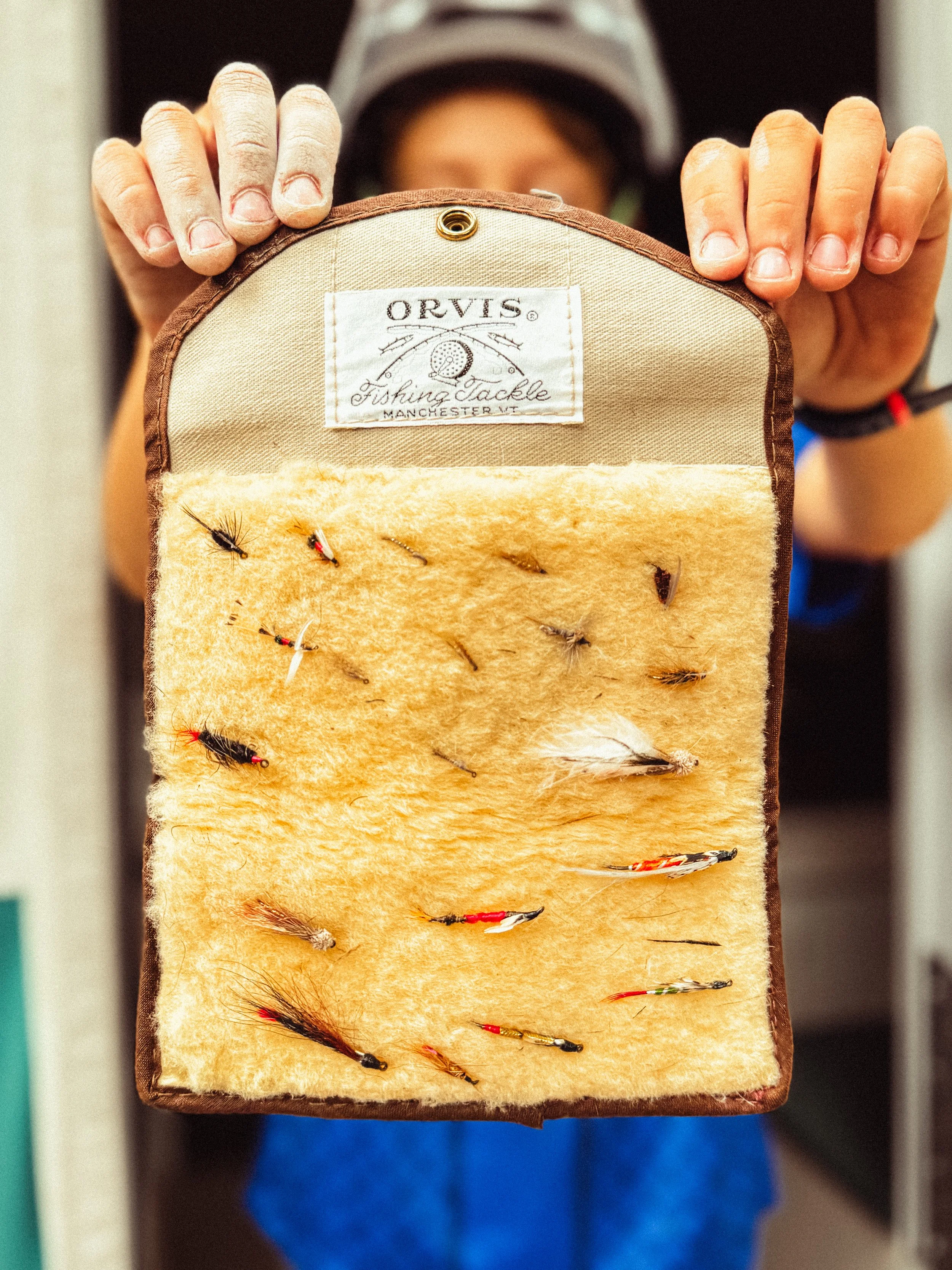 max young fly fishing grandpas fly fishing gear.JPG