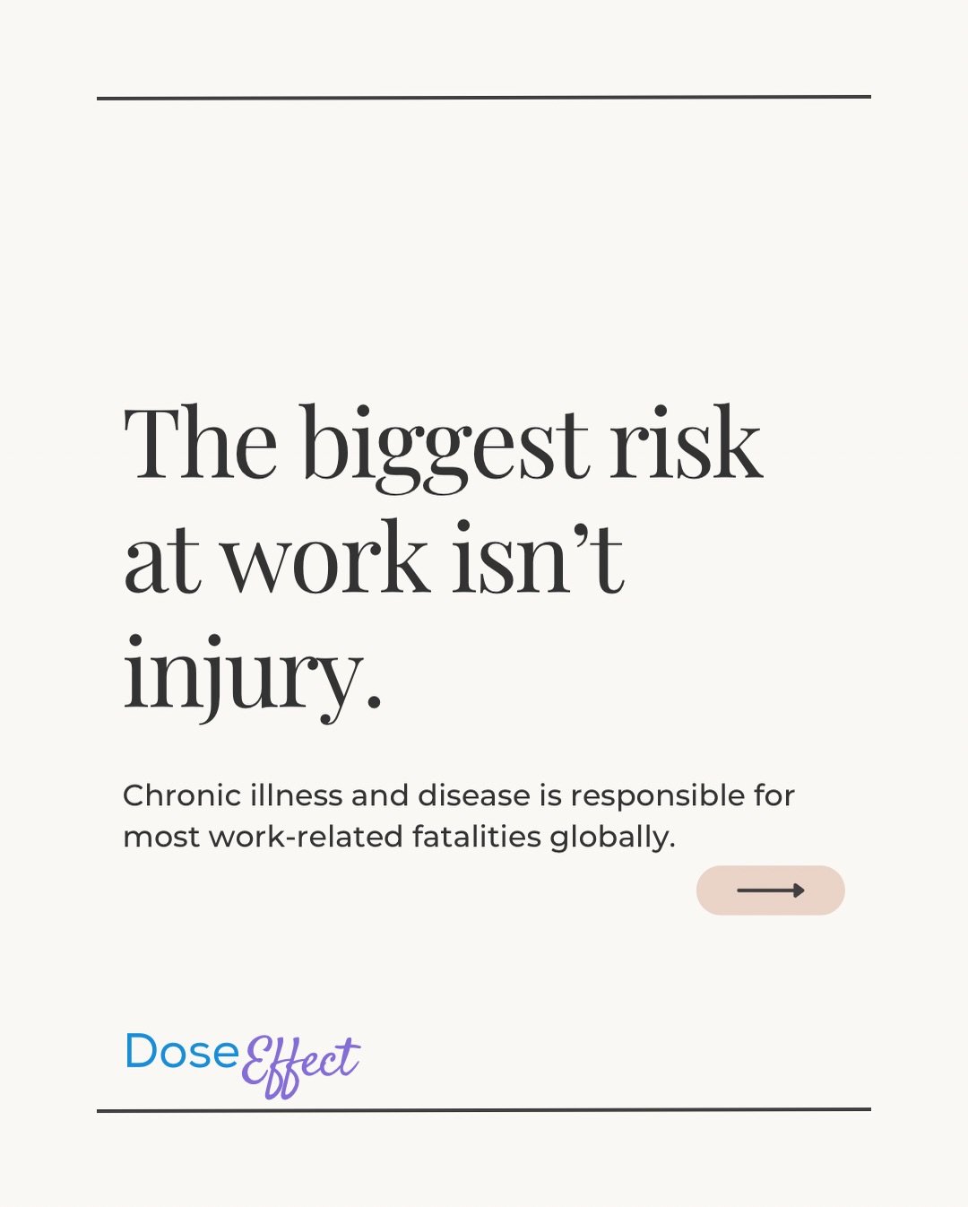 Most people associate workplace harm with accidents. The global data tells a very different story. 

Around 90% of work-related deaths are caused by occupational disease, not injury. These deaths are driven by by long-term exposure to health hazards,