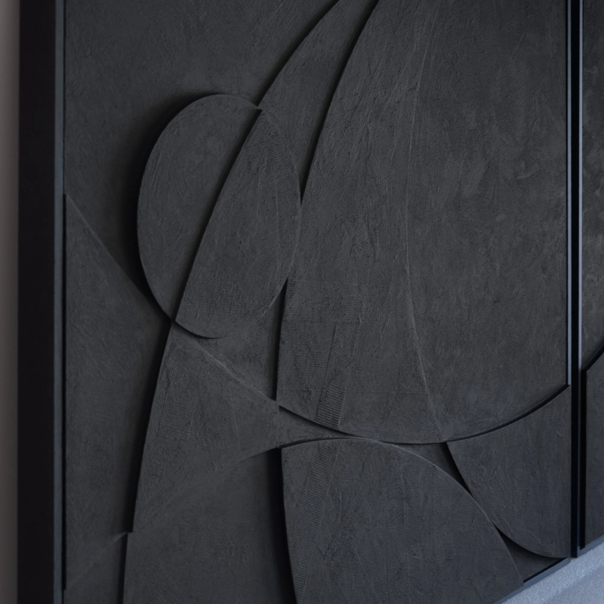 'Midnight Shadows' - Sureen Gouws Art Wall Sculpture Geometric Large Minimalistic Detail 3d.jpg