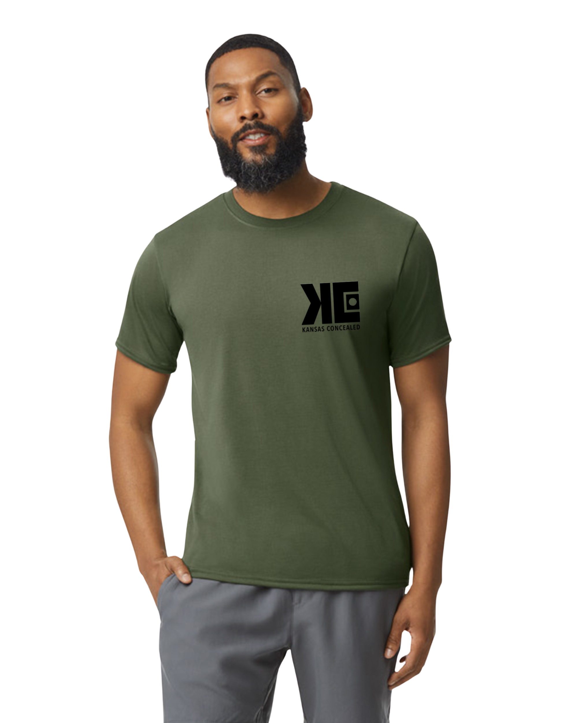 Men Olive Tee Front.png