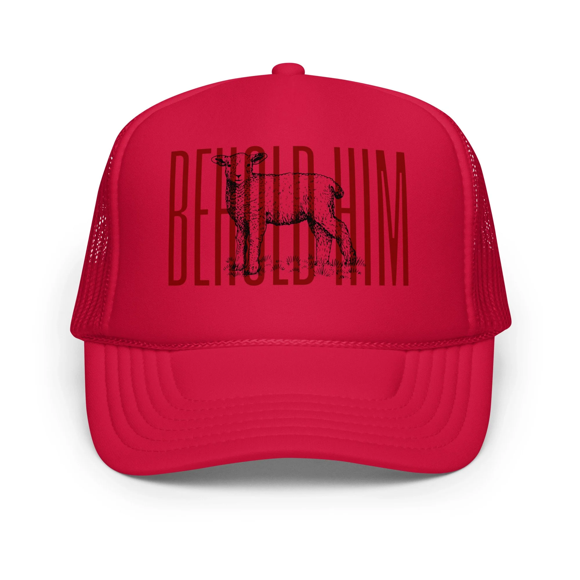 foam-trucker-hat-red-one-size-front-6992cf7e63322.jpg