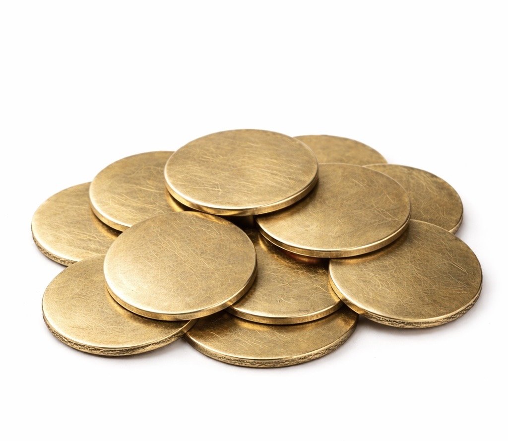Hand Punched Brass Discs