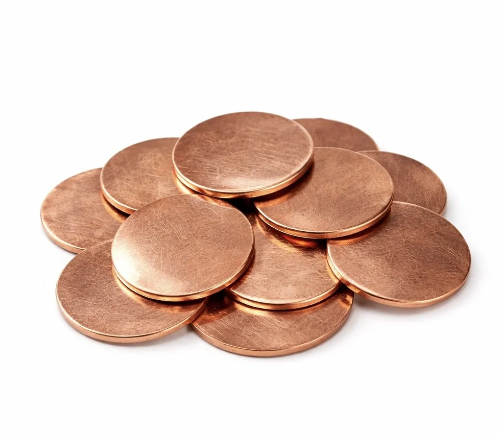Hand Punched Copper Discs