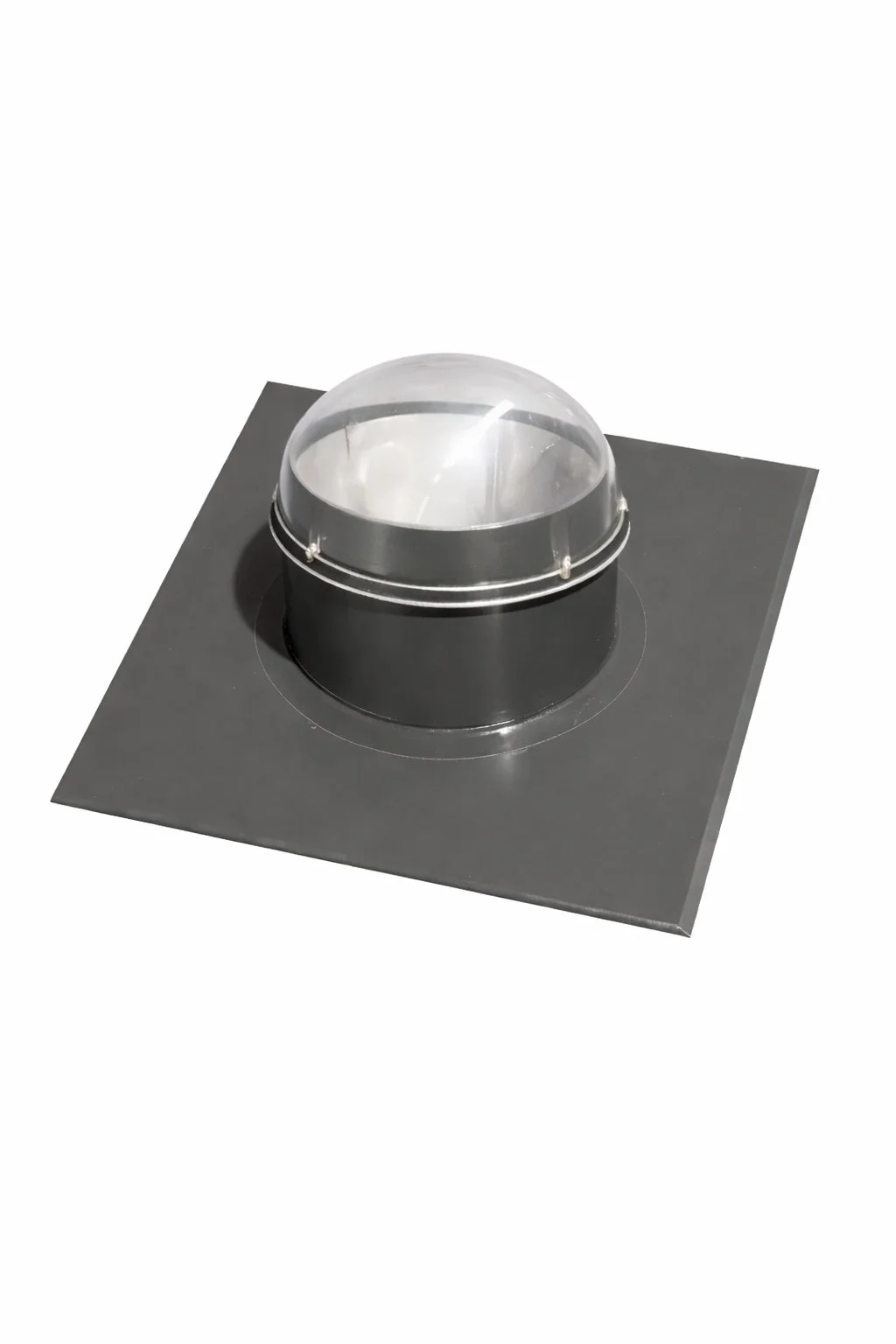 Clear Polycarbonate Dome Skylight Roof Penetration with Weatherproof Flashing