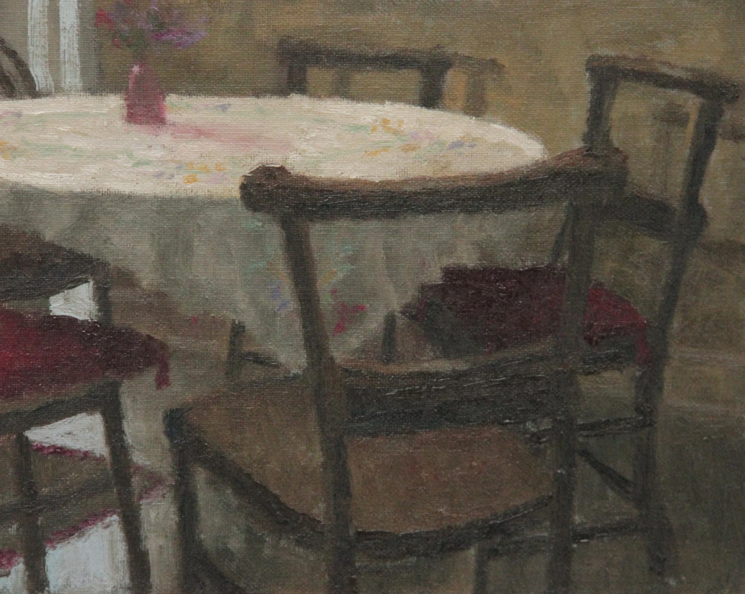 "Getting the Table Ready" 2025, Oil on Canvas Board, 10 x 12 inches