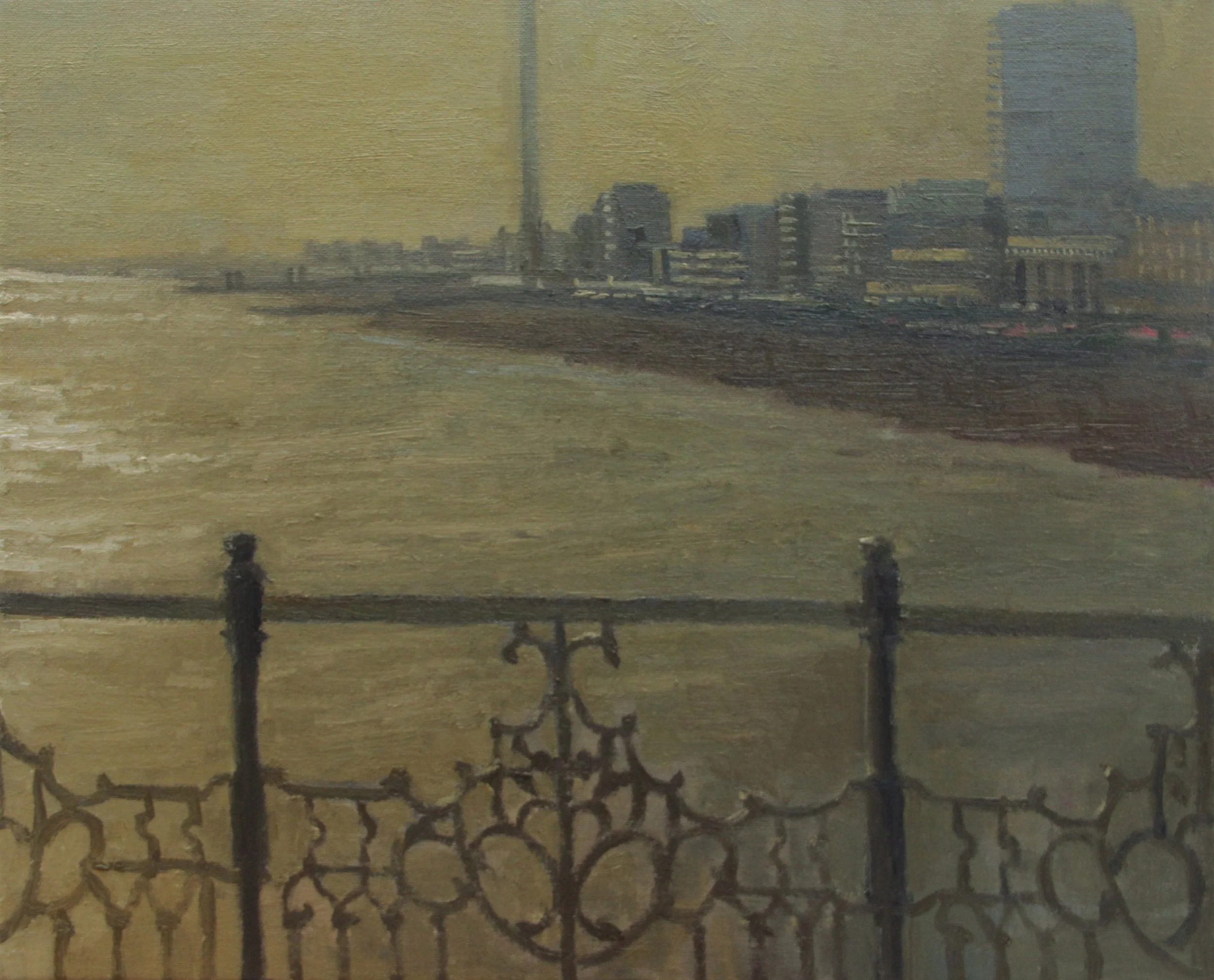 "Sunset after the Murmuration" Oil on Canvas, 16 x 20 inches