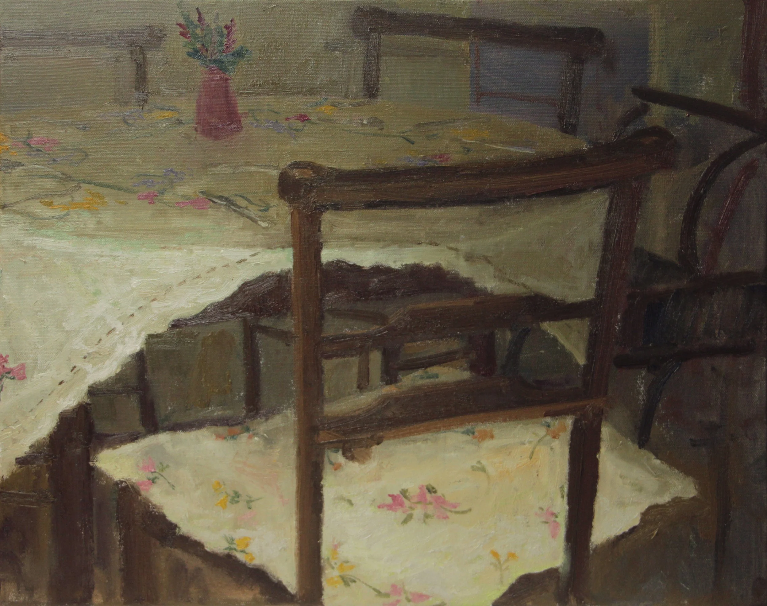 "Dinner Table Set Up" Oil on Canvas, 16 x 20 inches