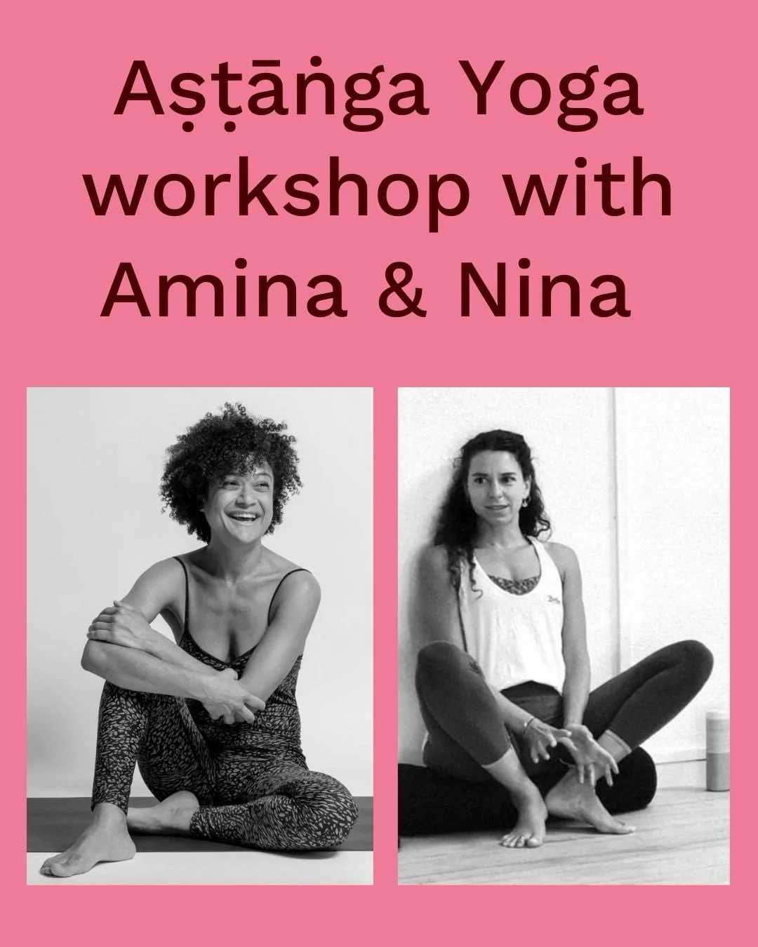 @amina_ashtangayoga_massages and myself are super thrilled to announce the workshop we will be co-teaching at Aṣṭāṅga Yoga Anderlecht this upcoming October! 🔥✨&hearts;️

I am so glad to host and share Amina&rsquo;s empowering teachings with the Brus