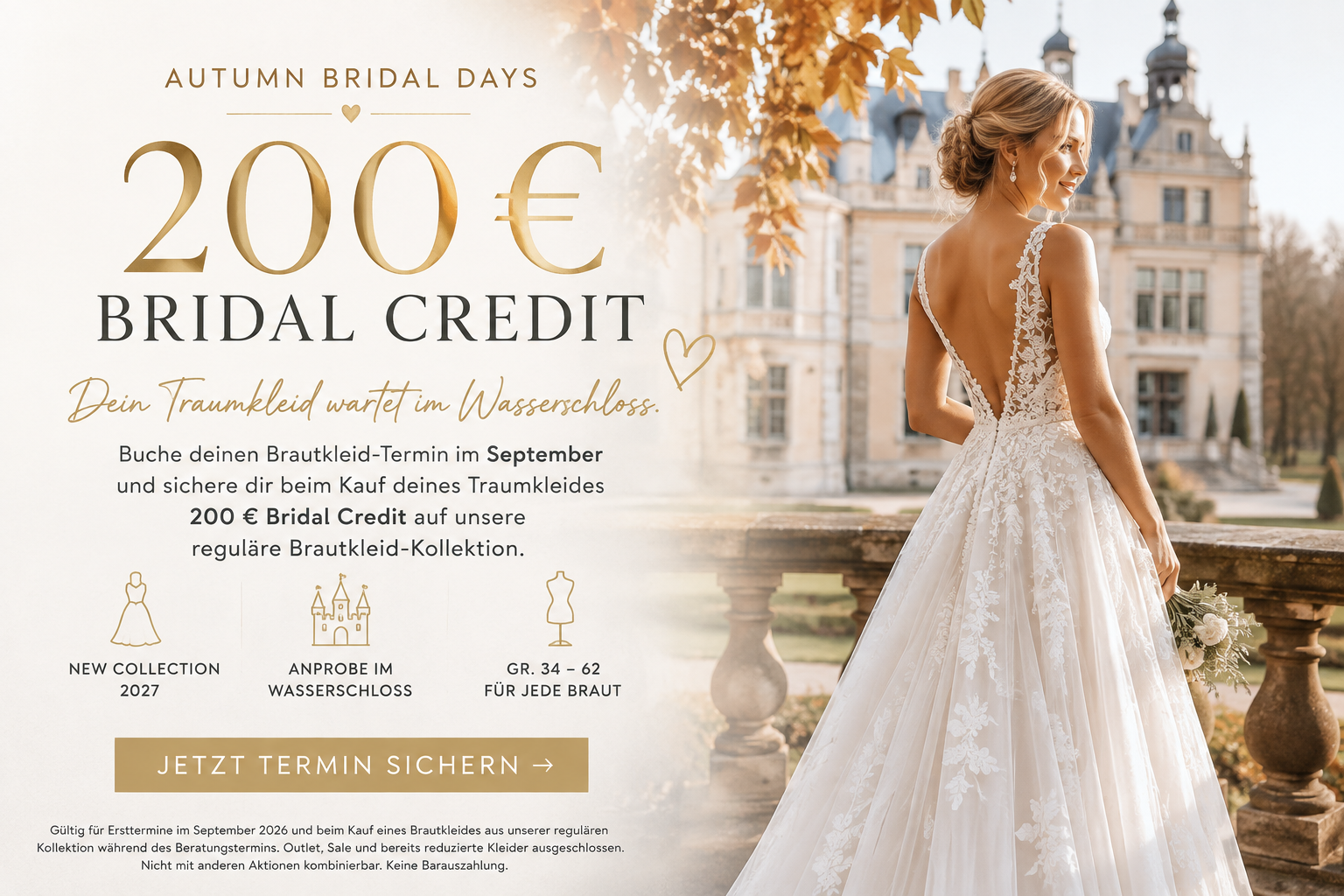 Autumn Bridal Days bei Belle Lavie – 200 Euro Bridal Credit für Brautkleid-Termine im September 2026