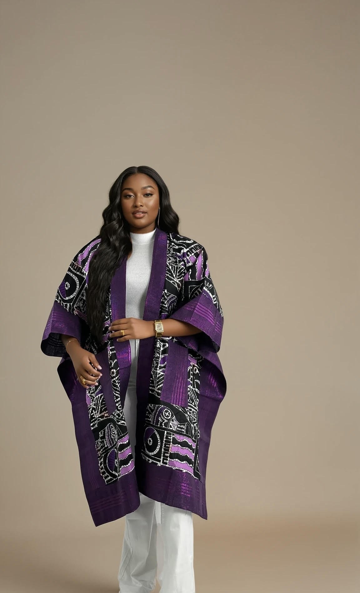 AKWAUGO KIMONO purple tribal (cotton Ankara and asoke) .jpg