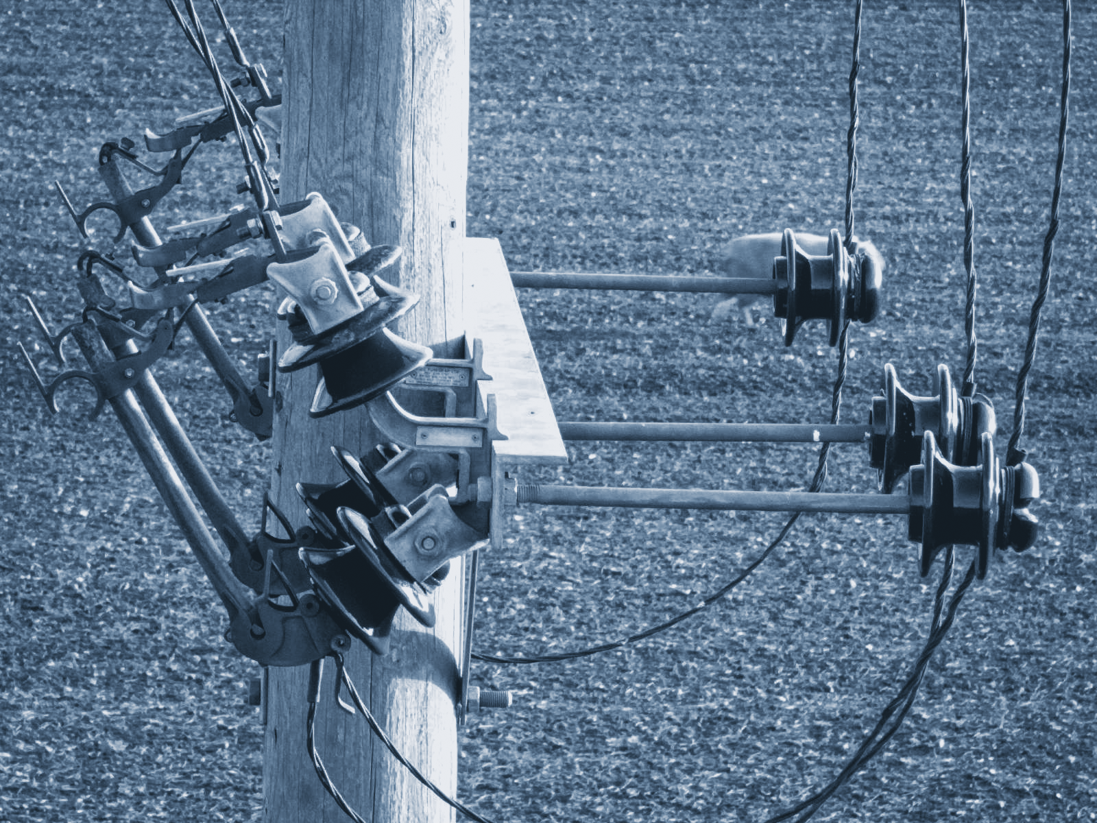 Close-up aerial macro image showing detailed powerline assets captured by Airsuv during a drone infrastructure inspection. This precision UAV survey highlights conductor fittings and insulator components with exceptional clarity — part of our nationw