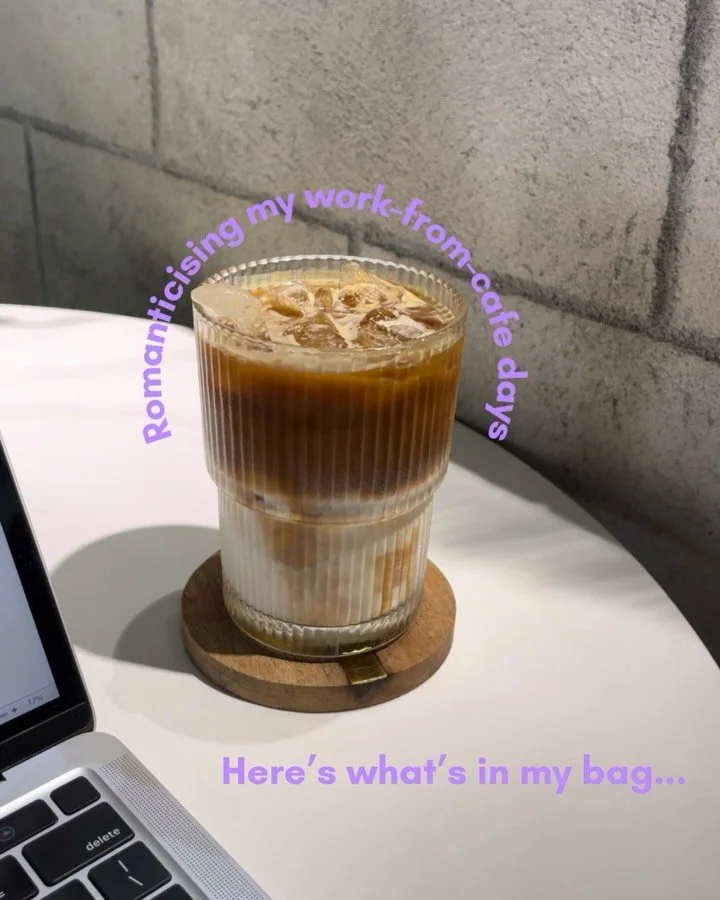 Thinking of working from a cafe but not actually sure what to take with you?☕️

Here&rsquo;s what I actually pack for a productive (&amp; cosy) few hours working from my favourite local spots. From must-haves to little comforts that make me feel good
