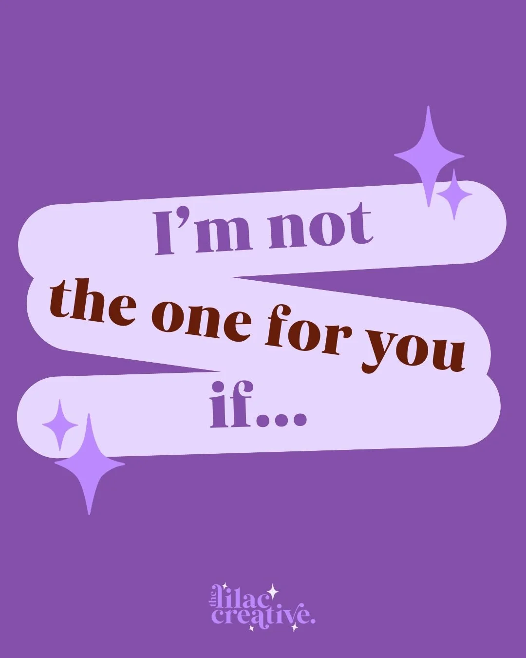 I&rsquo;ve been thinking about this one for a while.

Not because I want to put people off, but because the right people deserve clarity, not confusion✨

I work closely with my clients.
We talk. We think. We untangle things.
It&rsquo;s not a conveyor