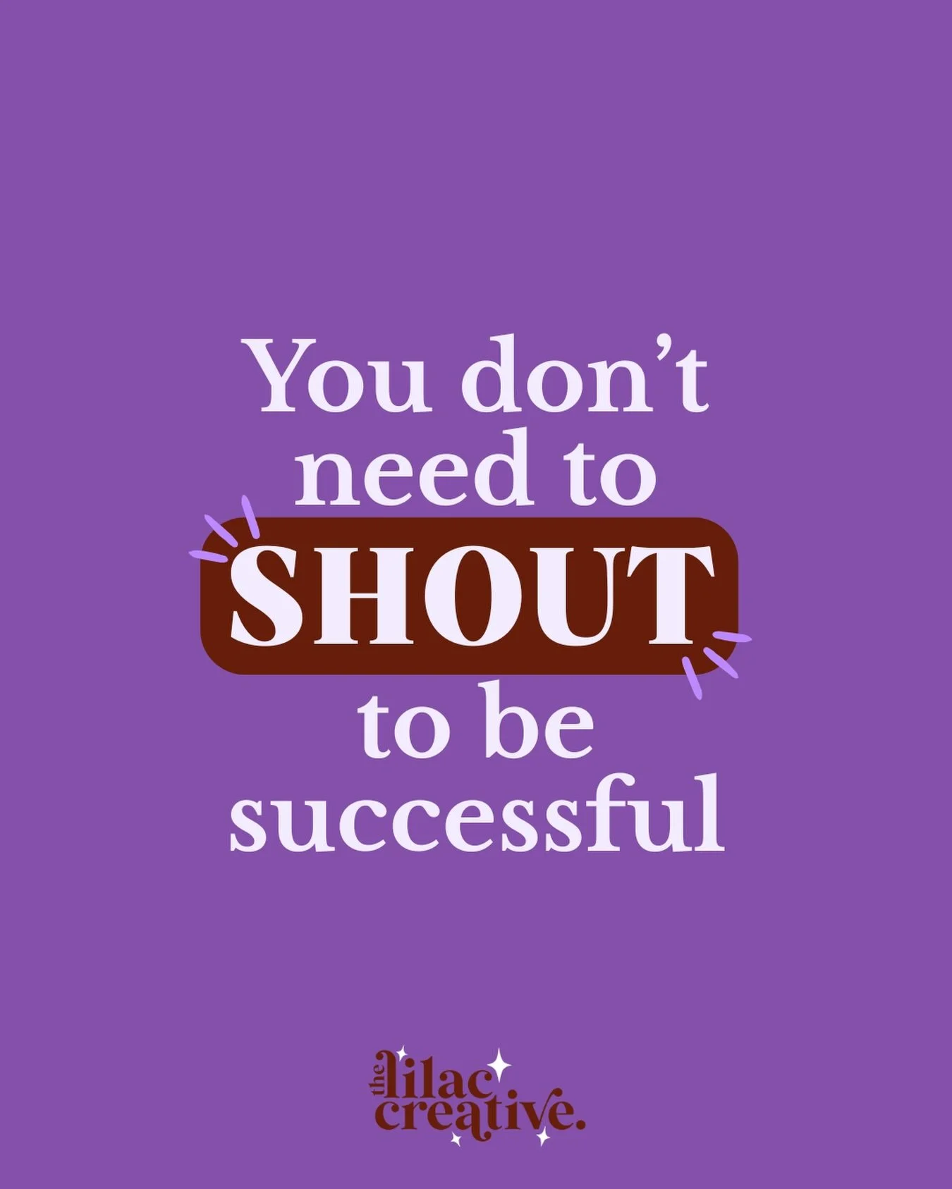 This might be a bit of a controversial take&hellip;but shouting isn&rsquo;t the same as being heard💜

There&rsquo;s a lot of pressure online to be louder, faster, more visible. To jump on every trend, chase virality, and constantly &ldquo;do more&rd