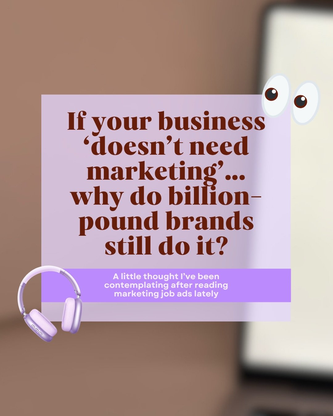 I think one of the biggest misconceptions around marketing is that it only &ldquo;matters&rdquo; once a business reaches a certain size.

But the more I look around, the more I notice the opposite👀

The businesses growing well are usually the ones m