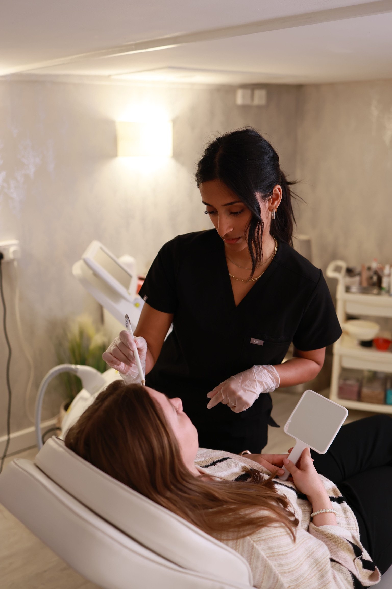 Anti-wrinkle or botox consultation and treatment by a doctor