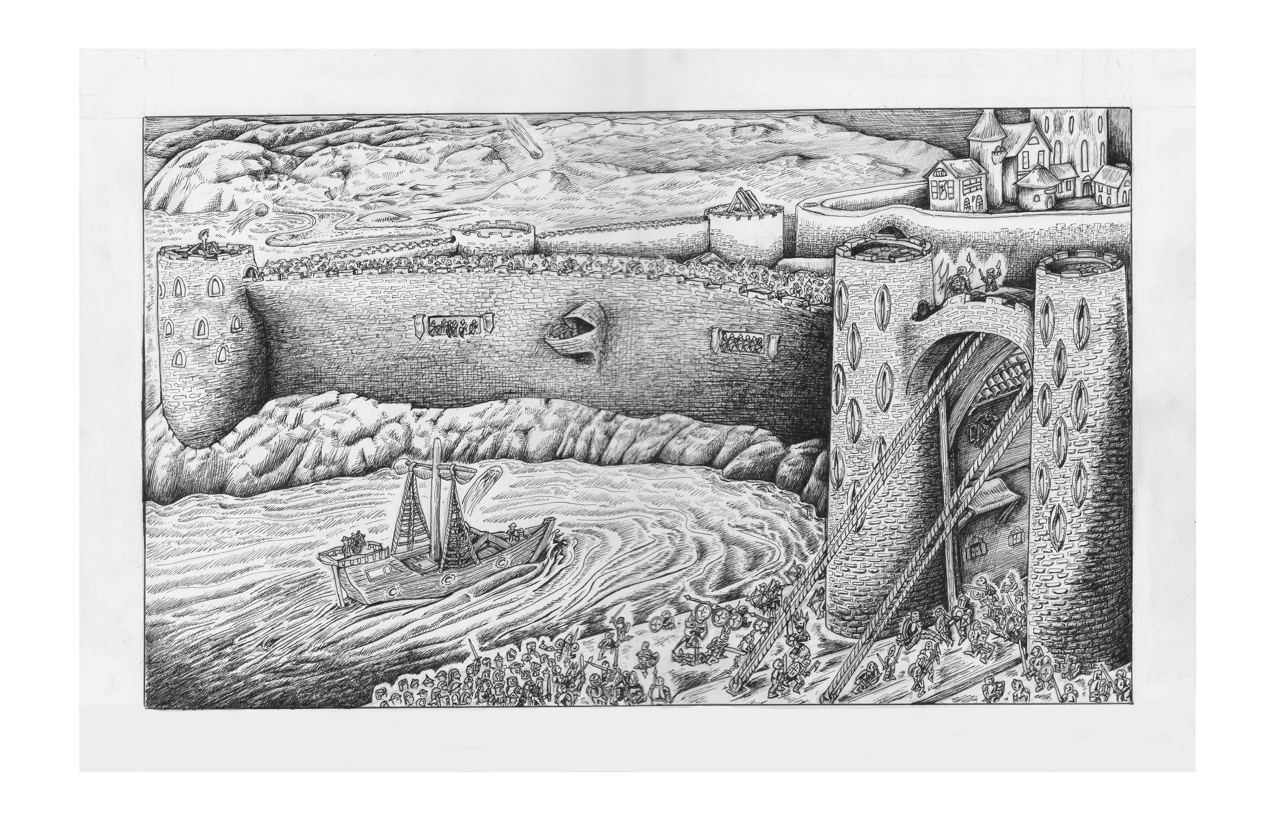 Castle Battle Scene (11x17)