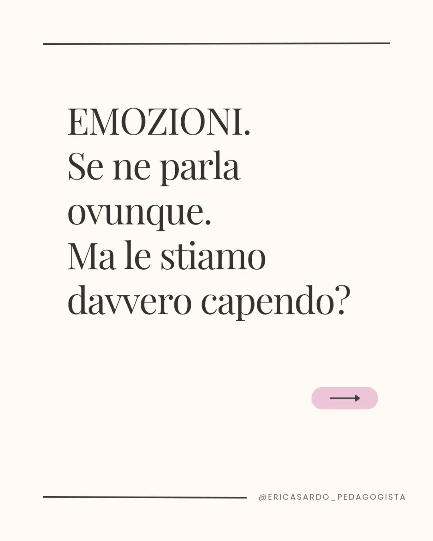 Si parla tantissimo di emozioni.

Ma spesso in modo ideale. Teorico. Ordinato.
Poi arriva la vita vera.
La rabbia alle 7.30 del mattino quando siamo gi&agrave; in ritardo.
Il pianto che non capiamo.
Il &ldquo;no&rdquo; ripetuto cento volte.
La nostra