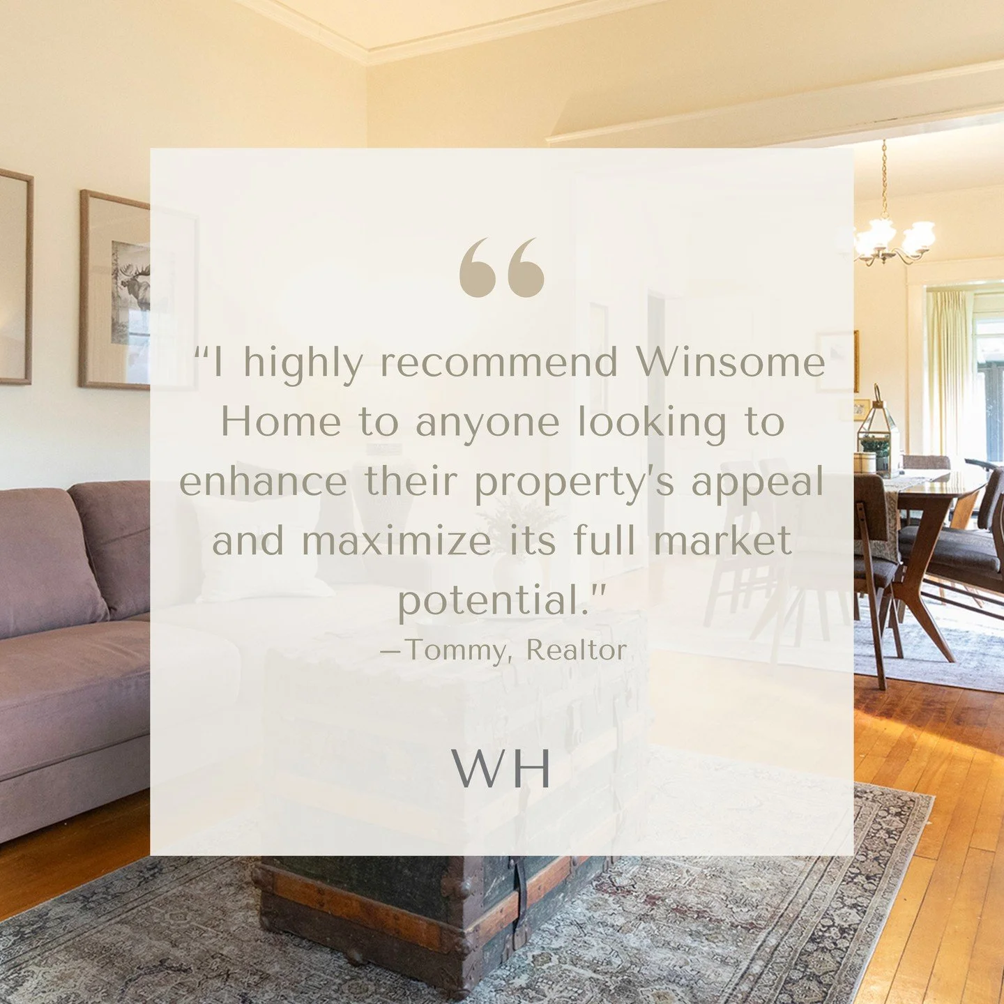 Testimonial

&ldquo;Working with Winsome Home has always been a breeze. Their professionalism, creativity, and attention to detail are always exceptional. I highly recommend Winsome Home to anyone looking to enhance their property&rsquo;s appeal and 