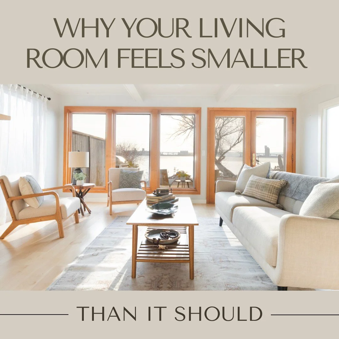 Why Your Living Room Feels Smaller Than It Should

If your living room feels smaller than it is, it is rarely about square footage. More often, it comes down to how the space is working, or not working.

Here are a few of the most common reasons:

Fu