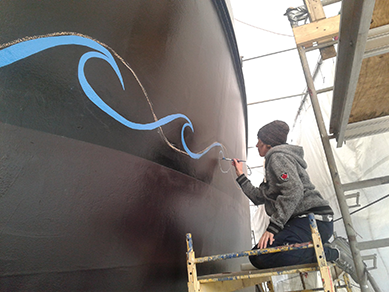 Painting the hull