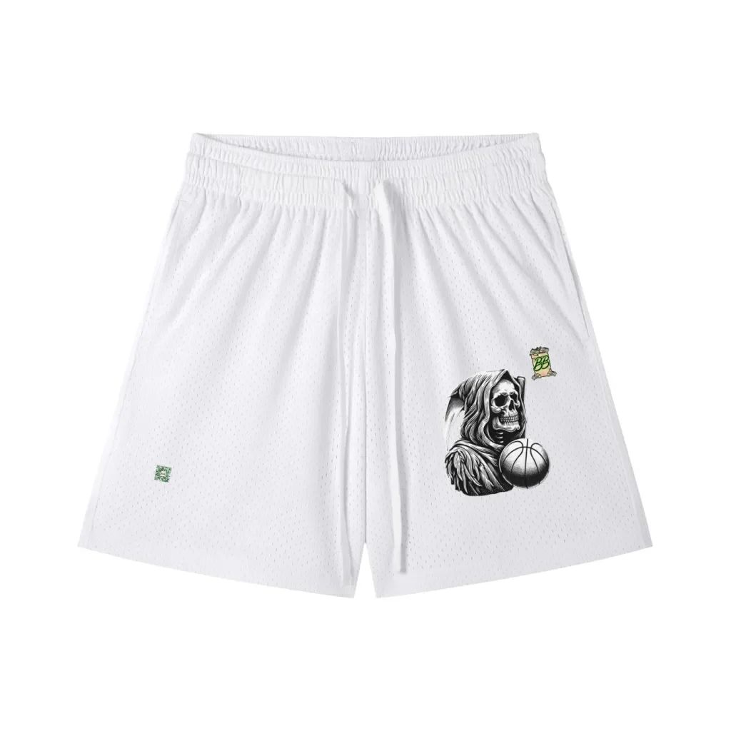 BreeshBoyz White Reaper Mesh Shorts .webp