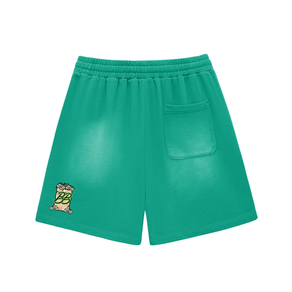 BreeshBoyz Neon Teal Cotton Shorts Back 1.png