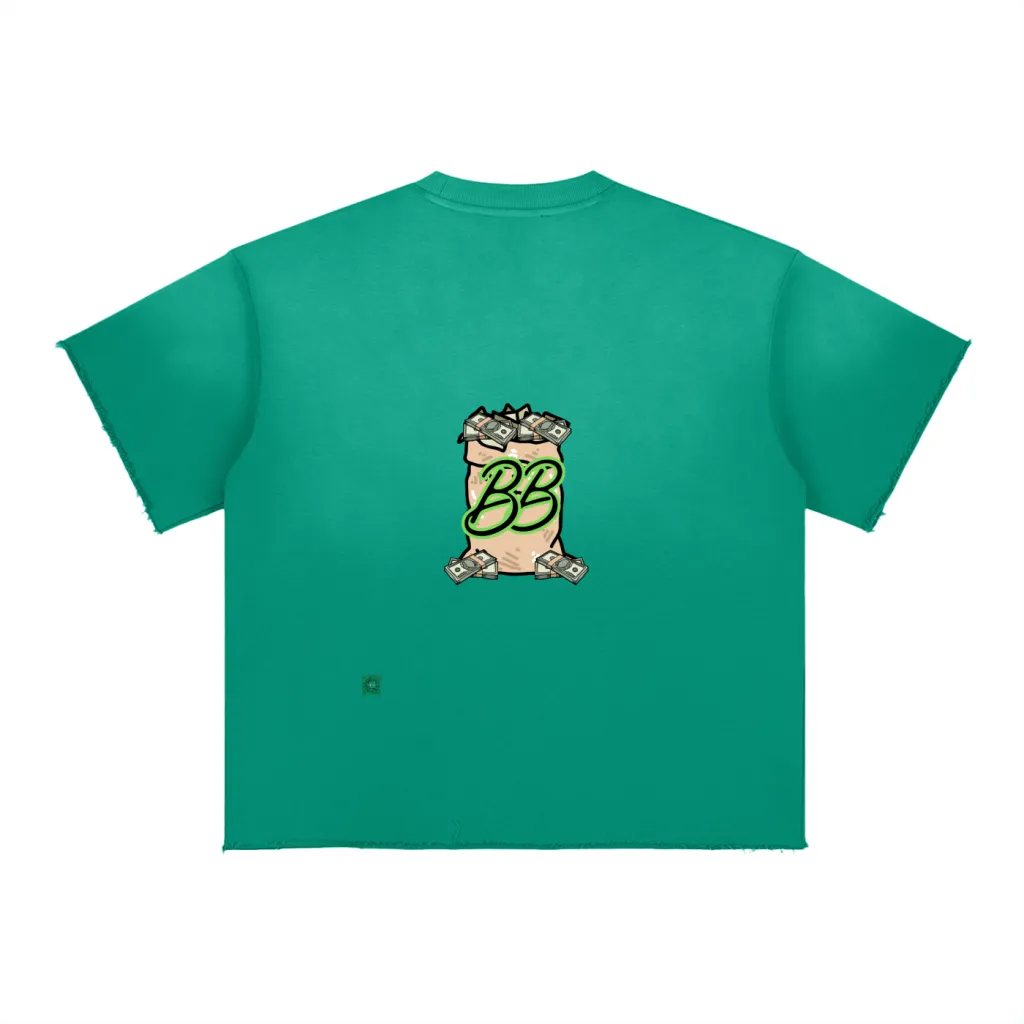 BreeshBoyz Neon Teal Cotton T-Shirt Back 1.png