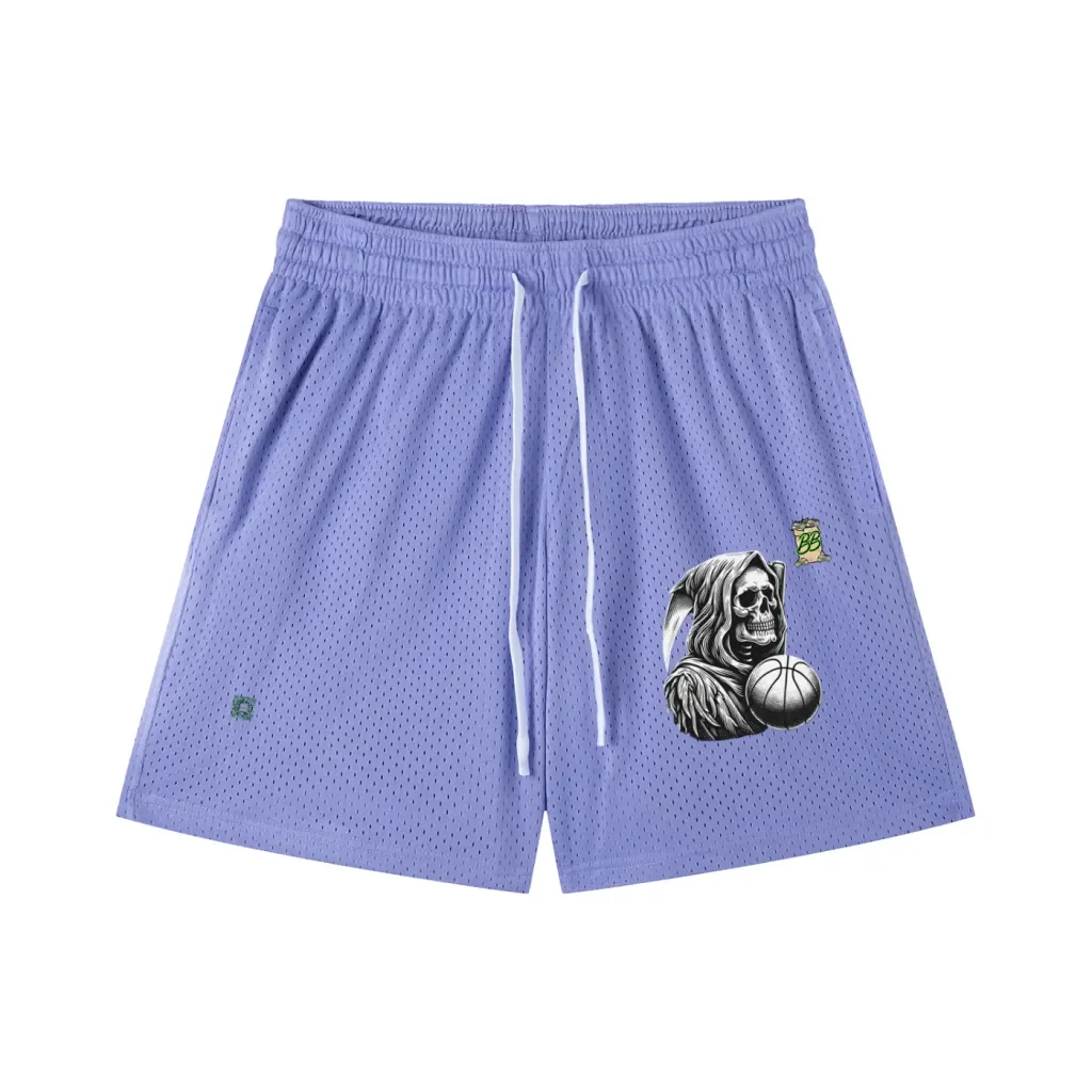 BreeshBoyz Purple Reaper Mesh Shorts .webp