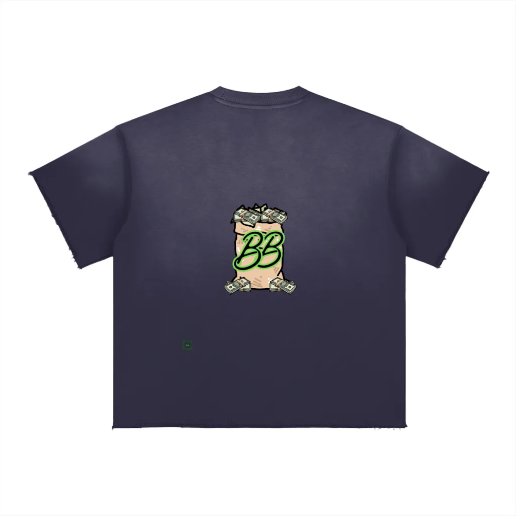 BreeshBoyz Navy Cotton T-Shirt back 1.png