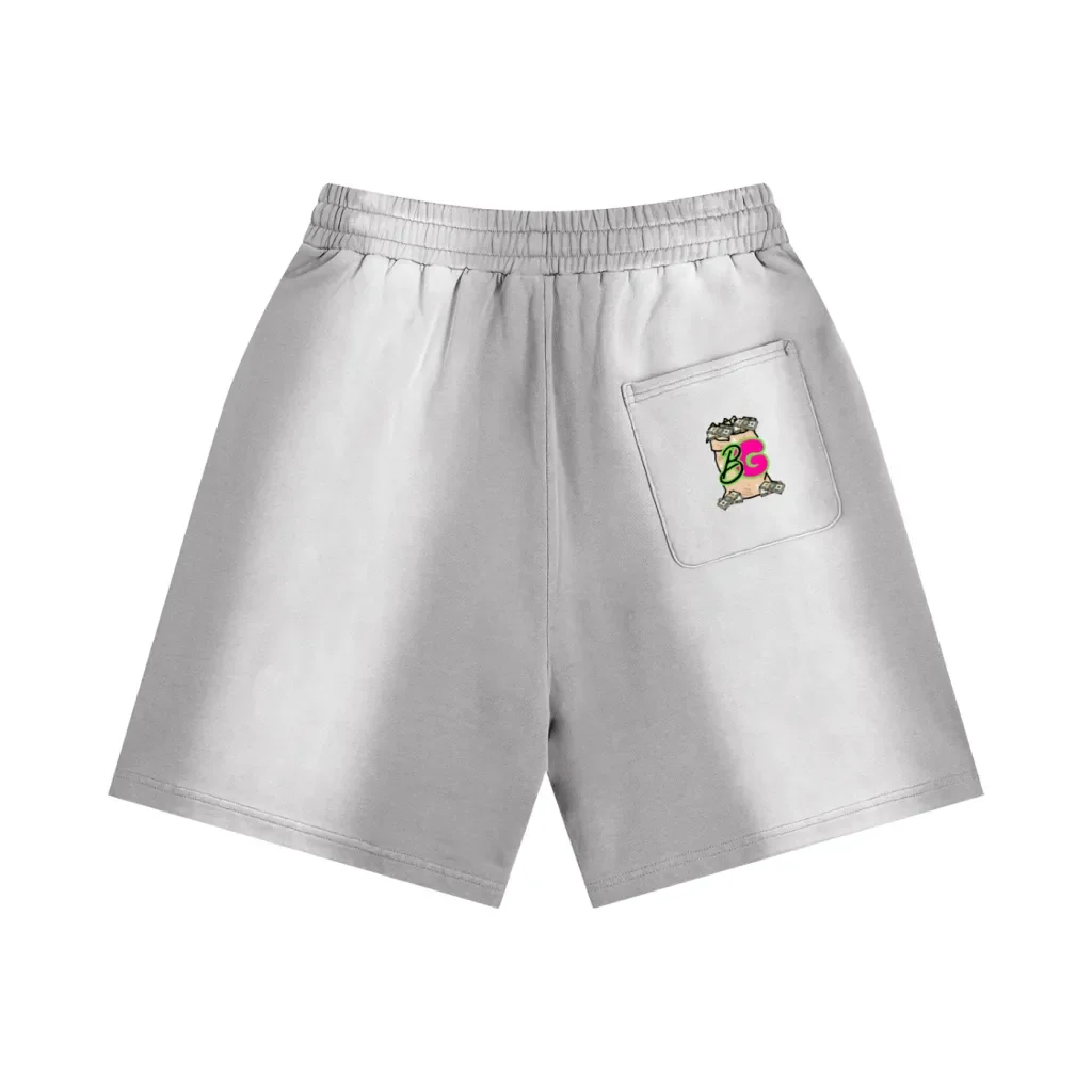 BreeshGirlz Gray Distressed Shorts back.webp