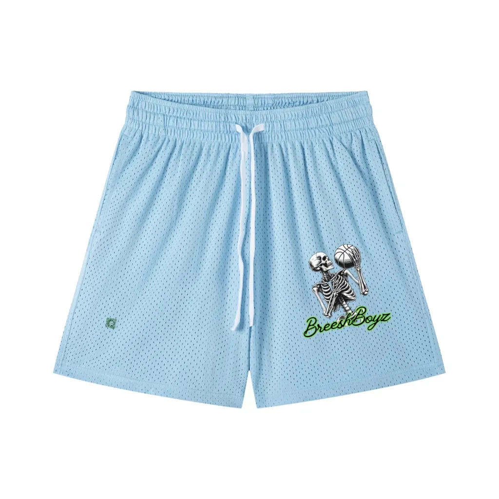 BreeshBoyz Skull Mesh Shorts