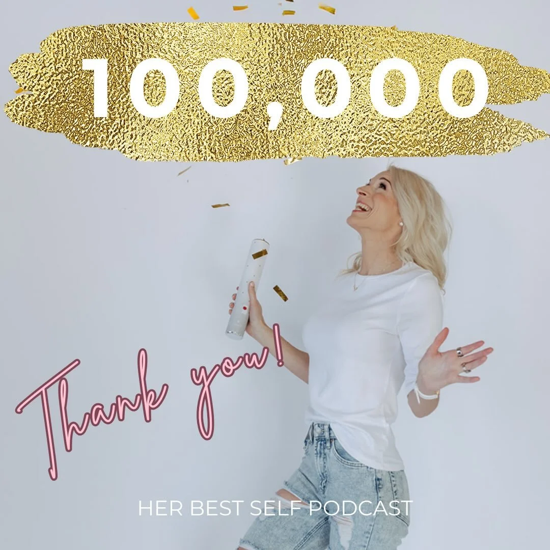 100,000 downloads. 🎉✨🎉✨🎉✨

Let me tell you something: I started this podcast TERRIFIED.
Zero guarantee anyone would listen. No clue what I was doing. Definitely not feeling &ldquo;ready.&rdquo; But I did it anyway.

And now? 100,000 times you&rsqu