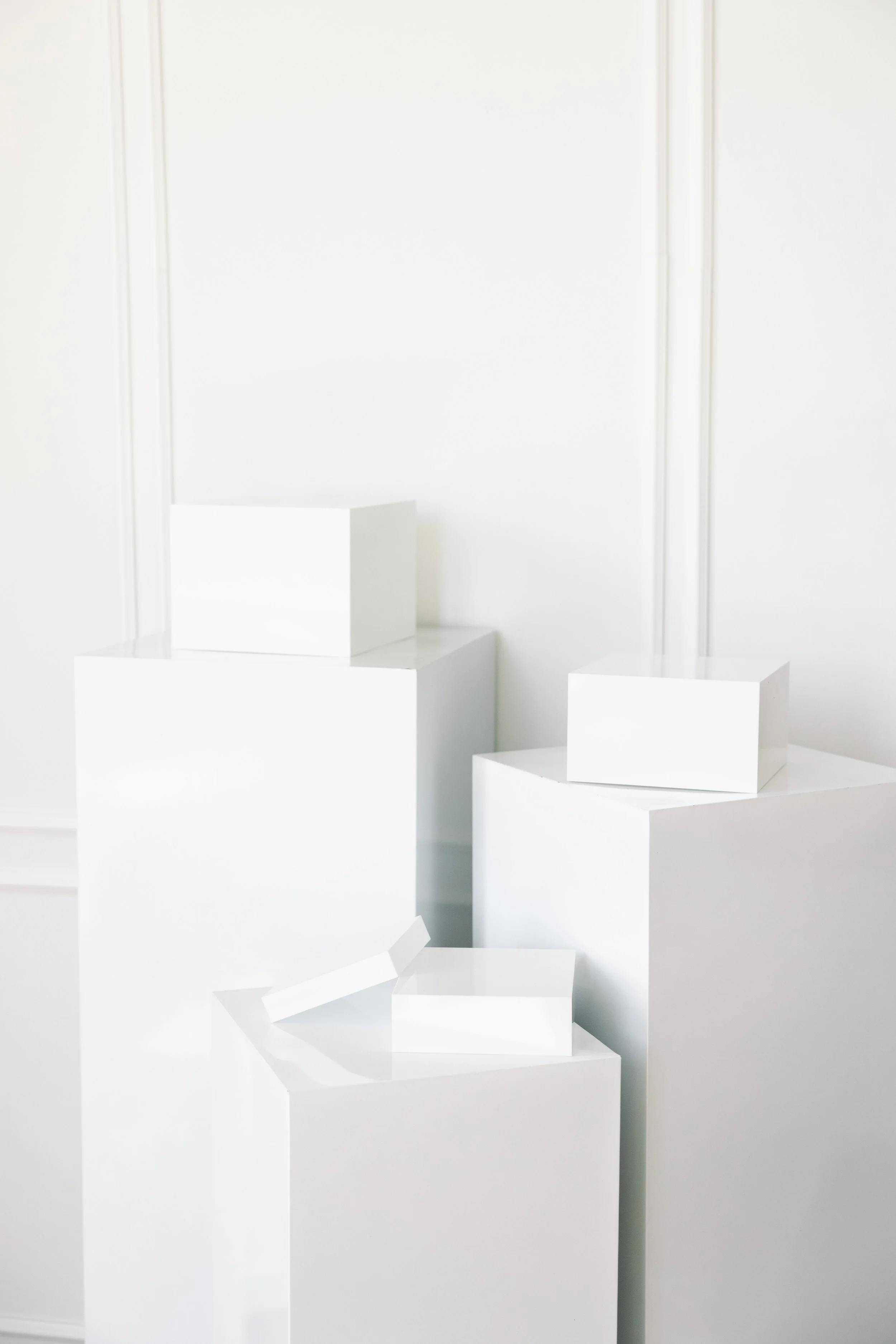 White Buffet Risers