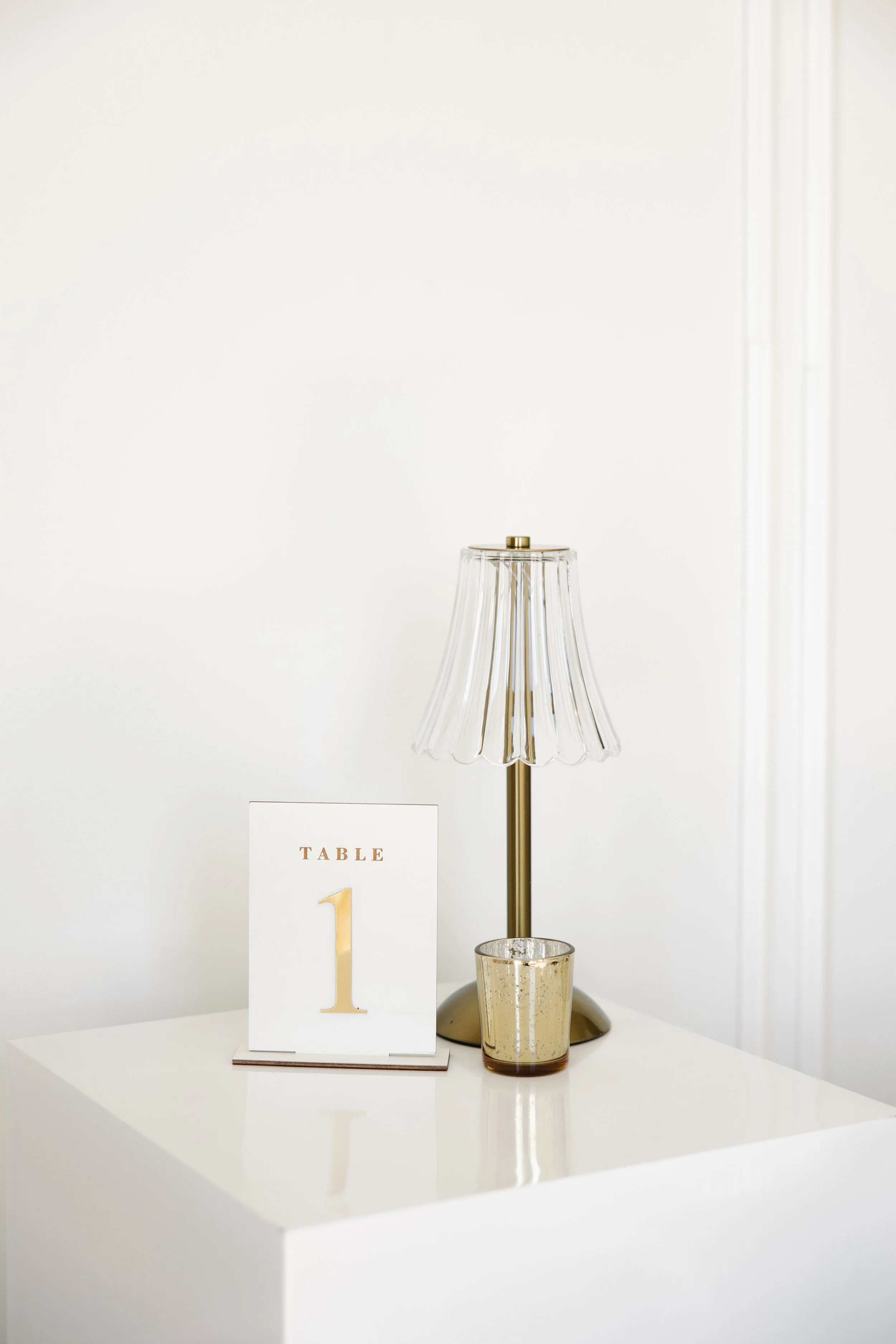 Gold & White Table Numbers