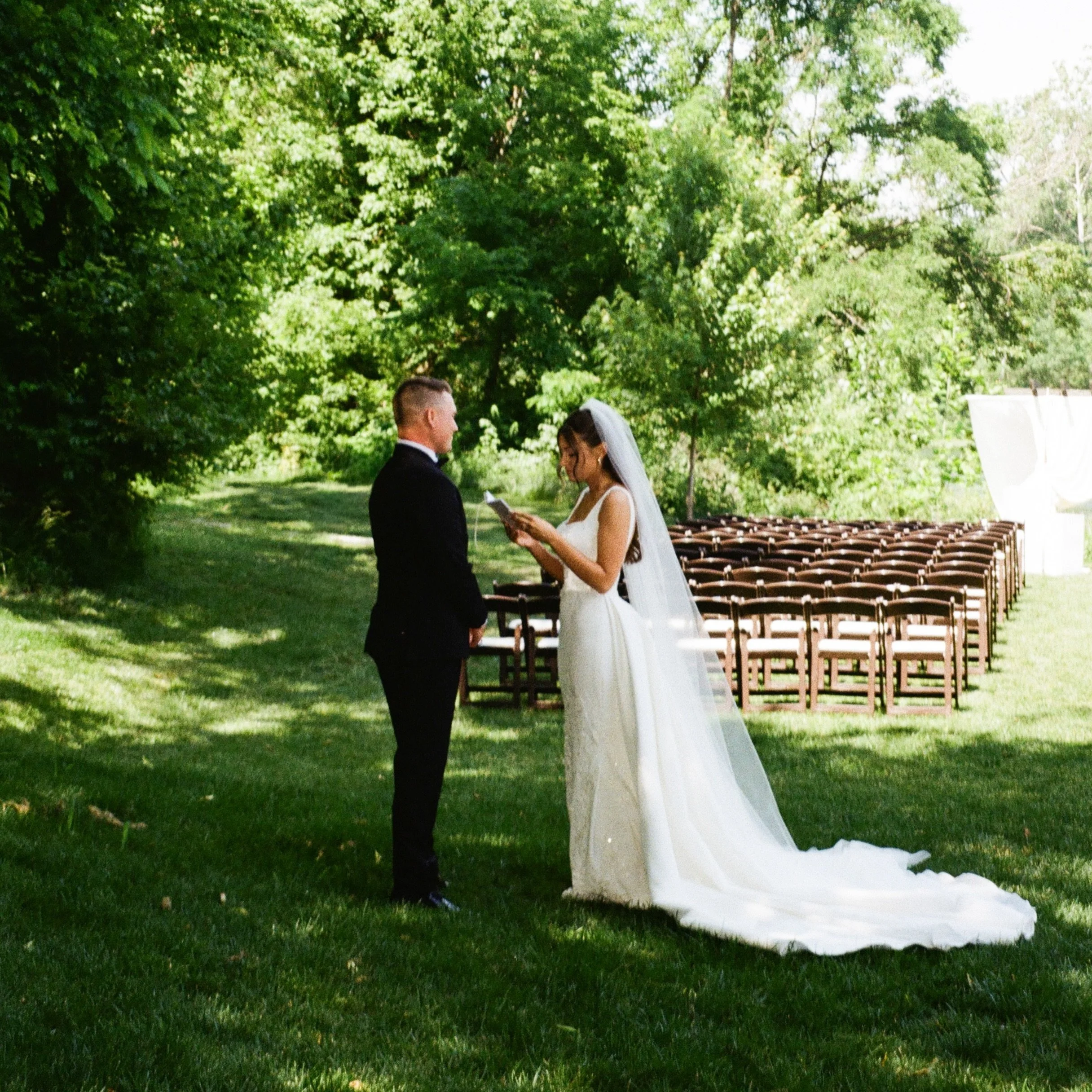 Austin &amp; Brooke | a June wedding, on film 💌🎞️

venue @theconservatoryatevergreen 
photo @whitneylovephoto 
coordinator @happilyhannah.co
video @loganhoffmanfilmphoto 
florist @pocketfullofpetalsllc
dress @mariegabrielcouturebridal 
drapery @ace