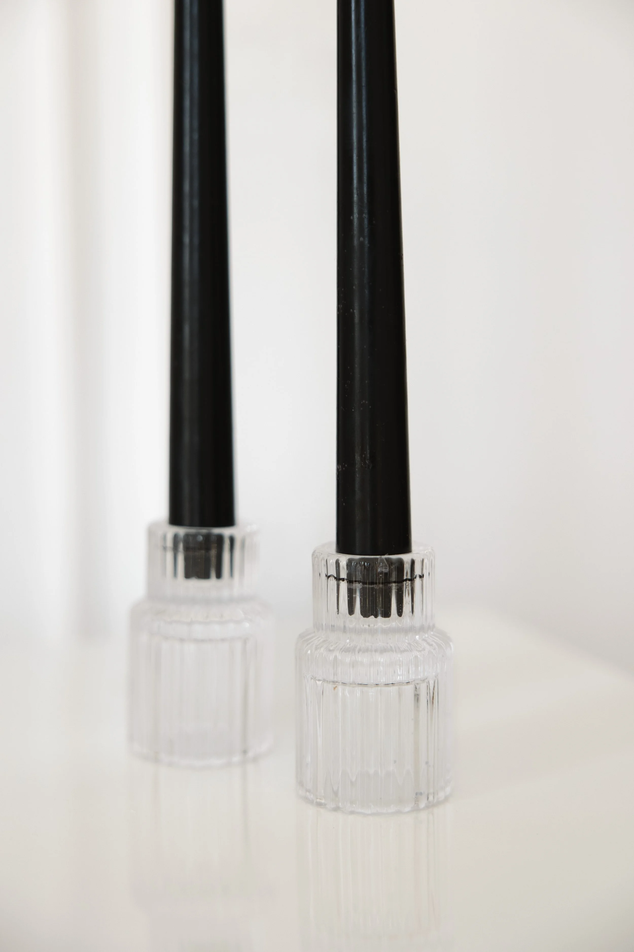 Ribbed Candlestick Holders