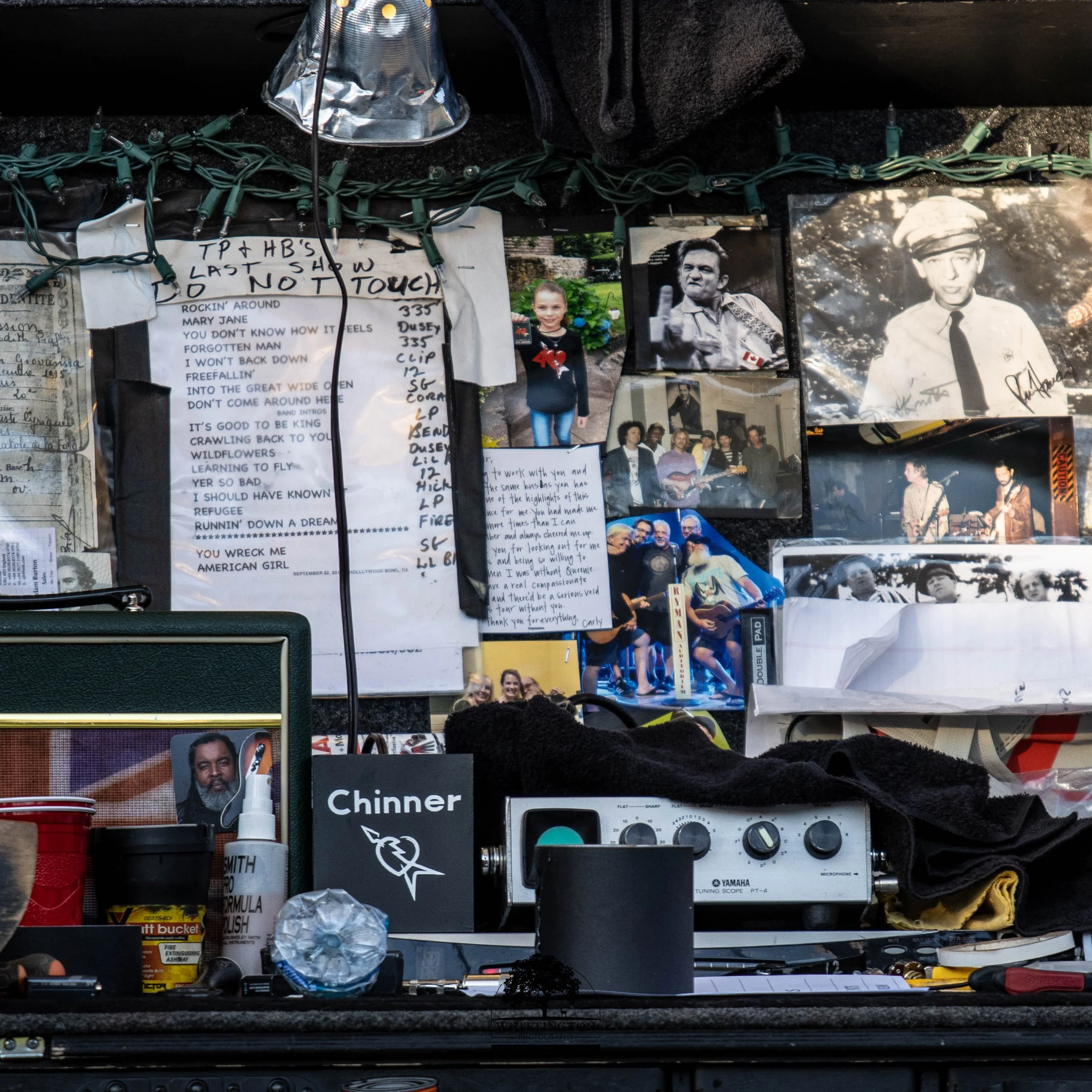 Mike Campbell's Guitar Tech's Box - Last Set List of Tom Petty