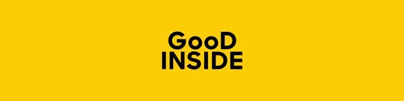 "GooD INSIDE" text on yellow background