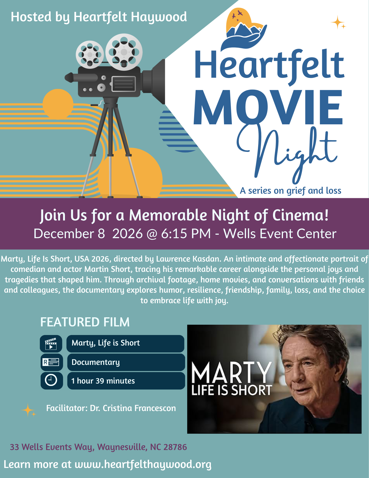 Heartfelt Movie Night: Marty Life is Short