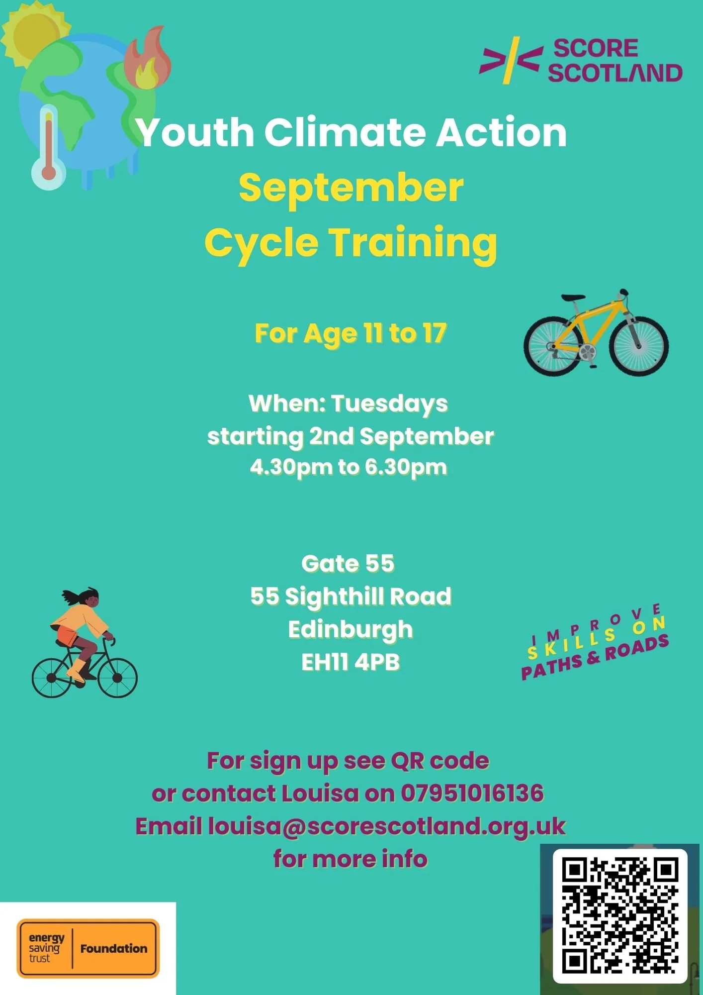 September Cycle Training(Ages 11 to 17)