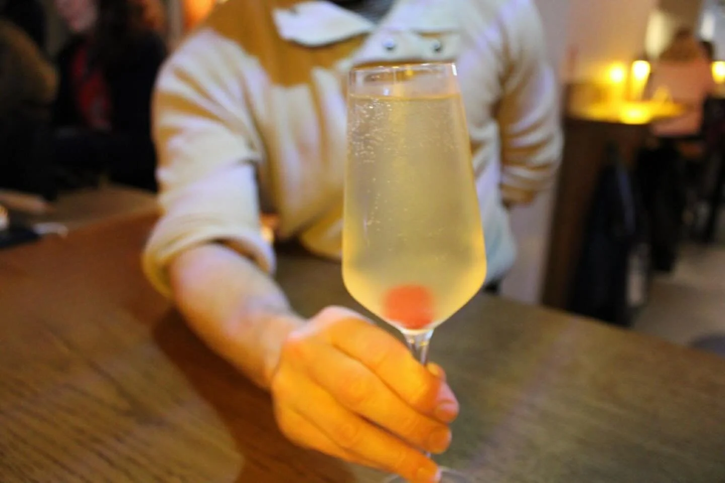 Mons Meg, our twist on a French 75, got its name from one of Edinburgh Castle&rsquo;s old cannons (although we can guarantee this drink isn&rsquo;t as hard to lift)!

Switching from Gin to Grappa, this introduces herbaceous notes alongside stone frui