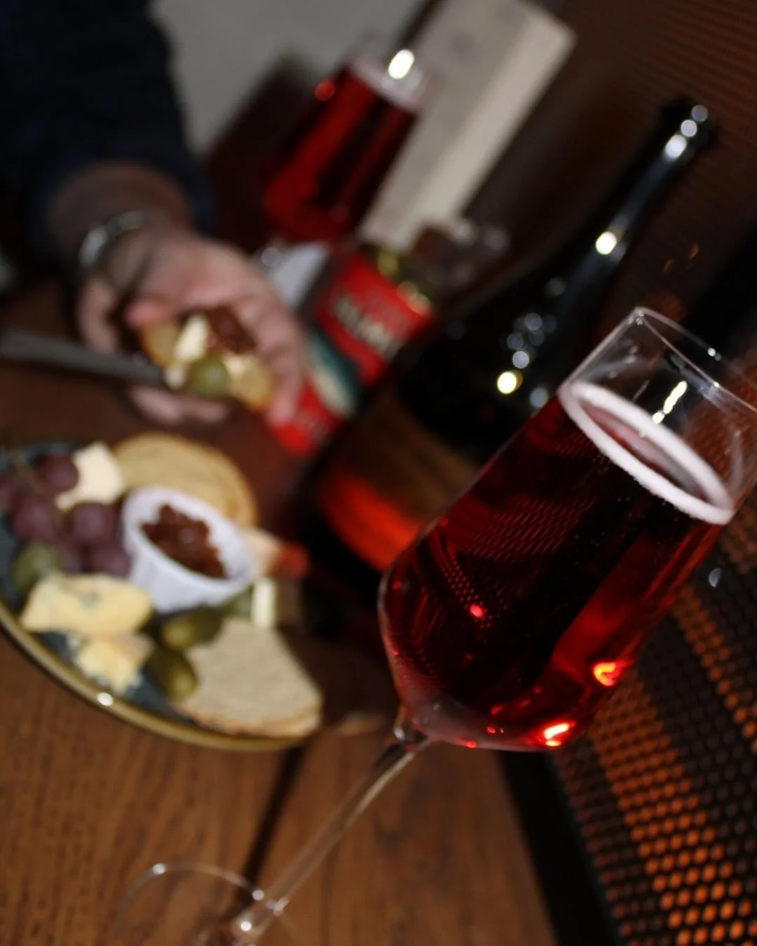 Our Valentine&rsquo;s Day deal includes two glasses of our sparkling red, Cleto Chiarli E Figli, with a sharing cheeseboard that includes one soft, one hard, and one funky cheese 🍷🧀

And, for &pound;25, you can&rsquo;t really go wrong! Contact us v