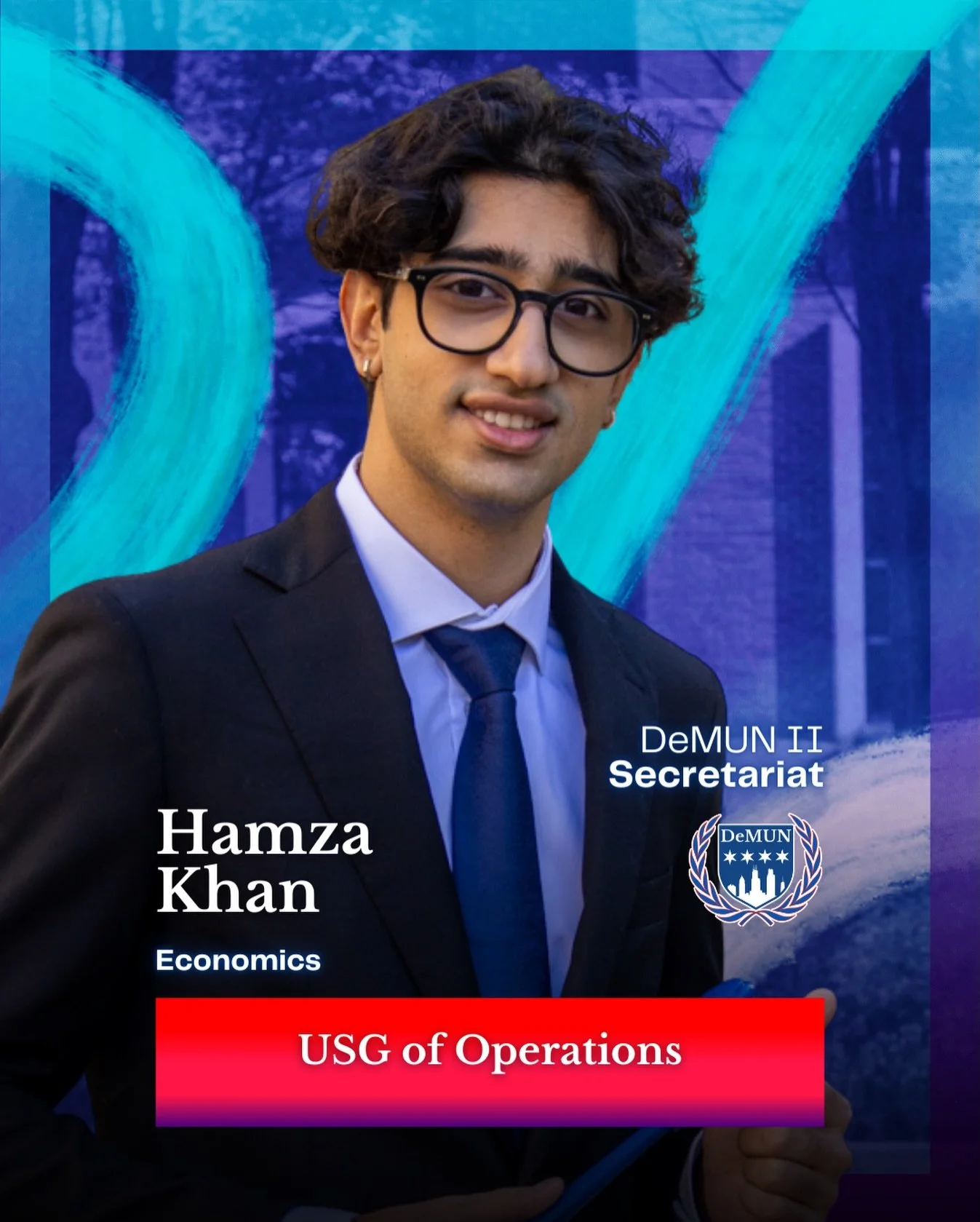 Hamza Khan
Under Secretary General of Operations

As we approach our conference date, I am even more excited to welcome our delegates to DePaul&rsquo;s second annual conference. It has been a privilege to work alongside our Secretariat over the past 