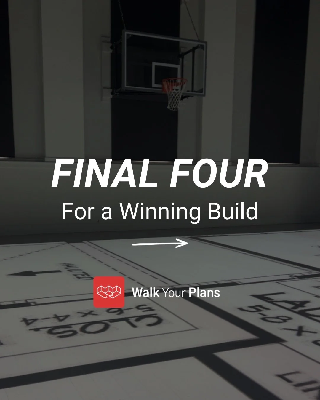 Every winning build comes down to four things 🏆➡️

Clear vision
Smart design
Accurate planning
Seamless execution

Walk your plans first.
Schedule at the link in our bio.

#finalfour #marchmadness #construction #building #homedesign