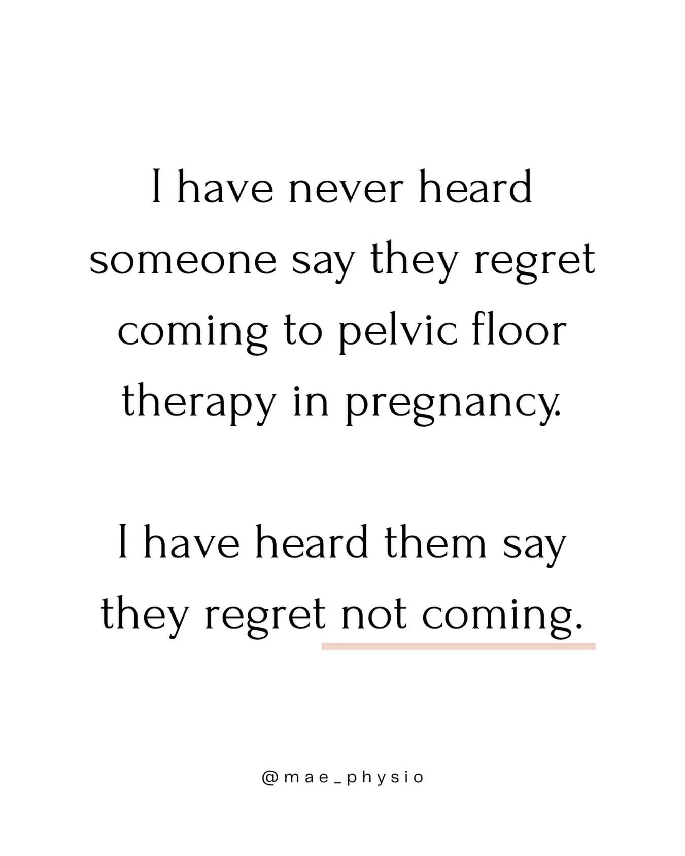 I&rsquo;ve never had someone tell me they regret coming to pelvic floor therapy during pregnancy.

But I have heard a lot of people say they wish they came sooner.

Pregnancy is a time of constant change &mdash; in your body, your strength, and how y