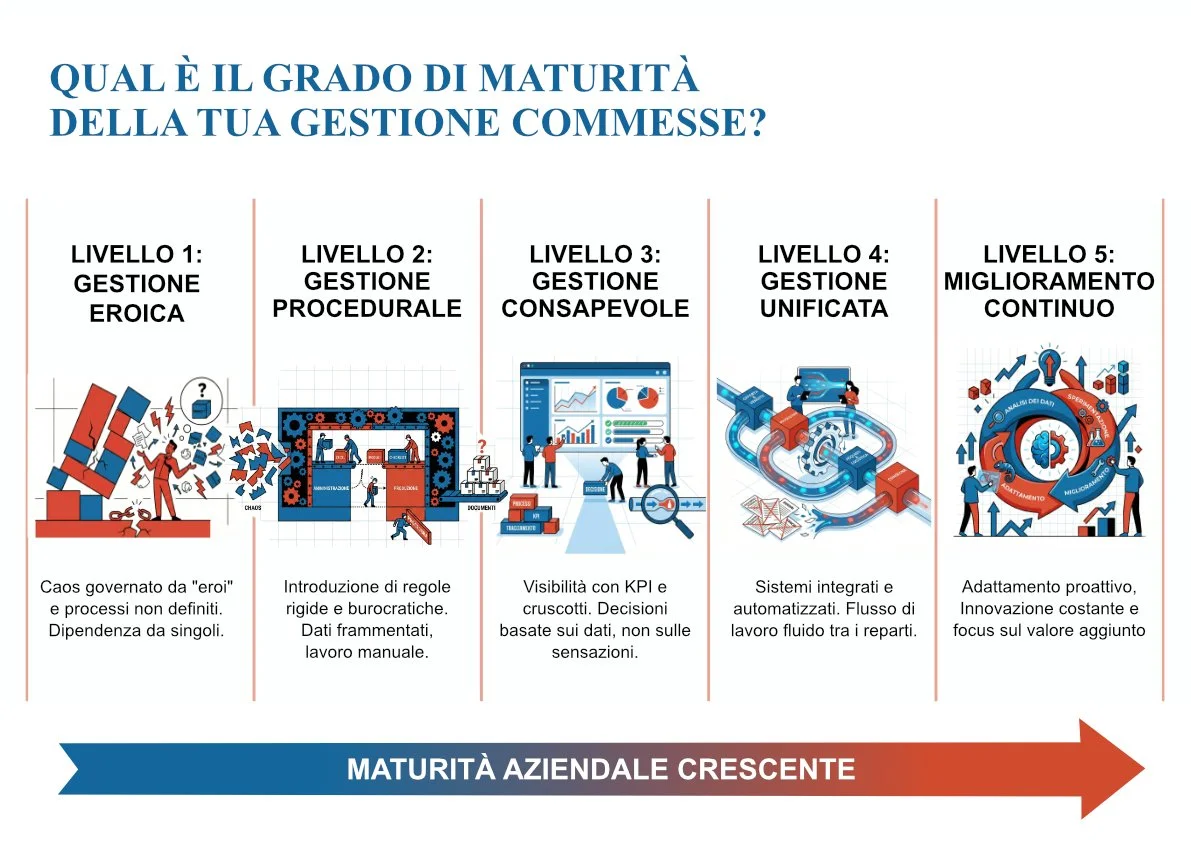 Qual è il grado di maturità della tua gestione commesse?