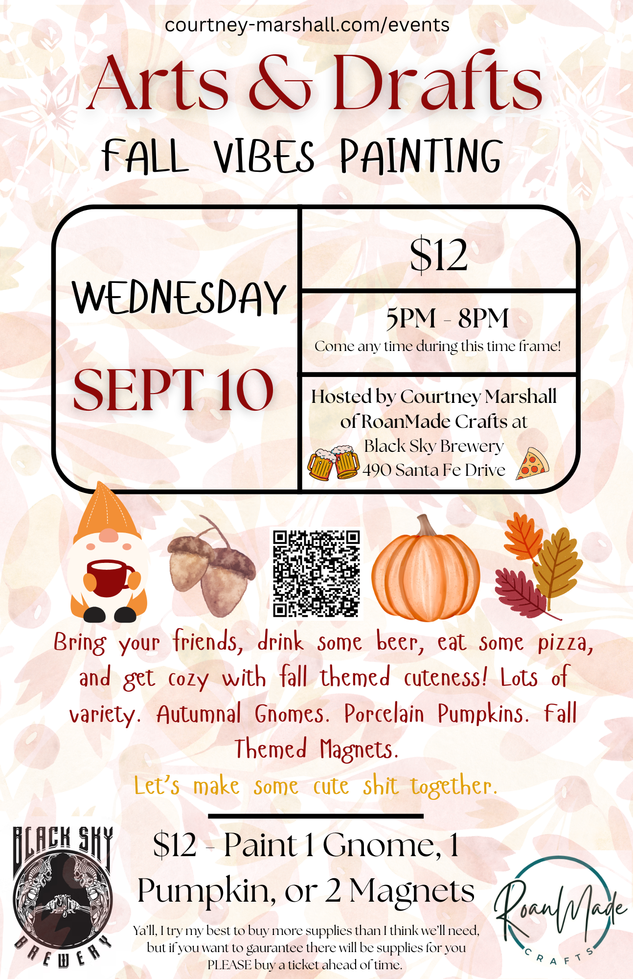Arts&Drafts - Fall Vibes Painting @ Black Sky Brewery