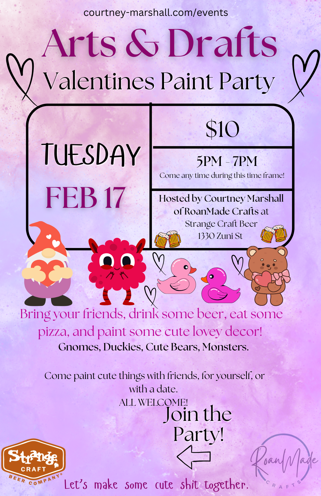 Arts&amp;Drafts - Valentines Paint Party @ Strange Craft Beer Company 